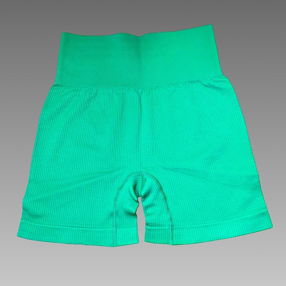 NWT 2pc Grass Green Seamless Ribbed Yoga Set Sz Small - Picture 4 of 6